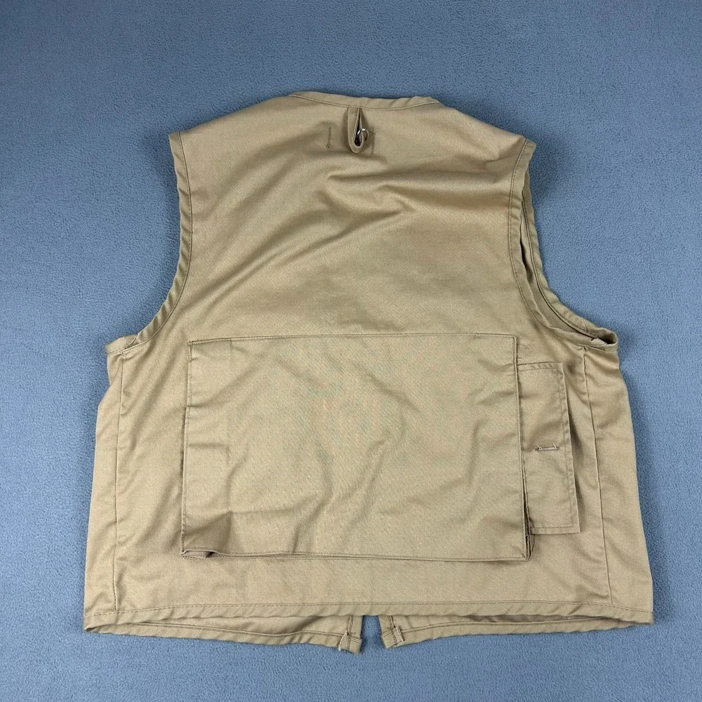 Vintage Saf T Bak Vest Mens Large Fly Fishing Hunting Outdoor Zip Up Made in USA
